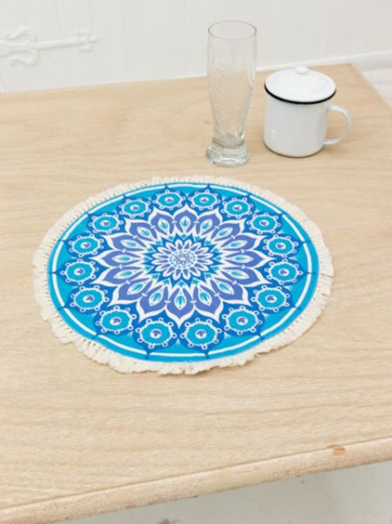[Popular Pre-Order] Mandala Totem Round Placemat (Tricolor) ISAP8187 - Place Mats & Dining Décor - Cotton & Hemp 