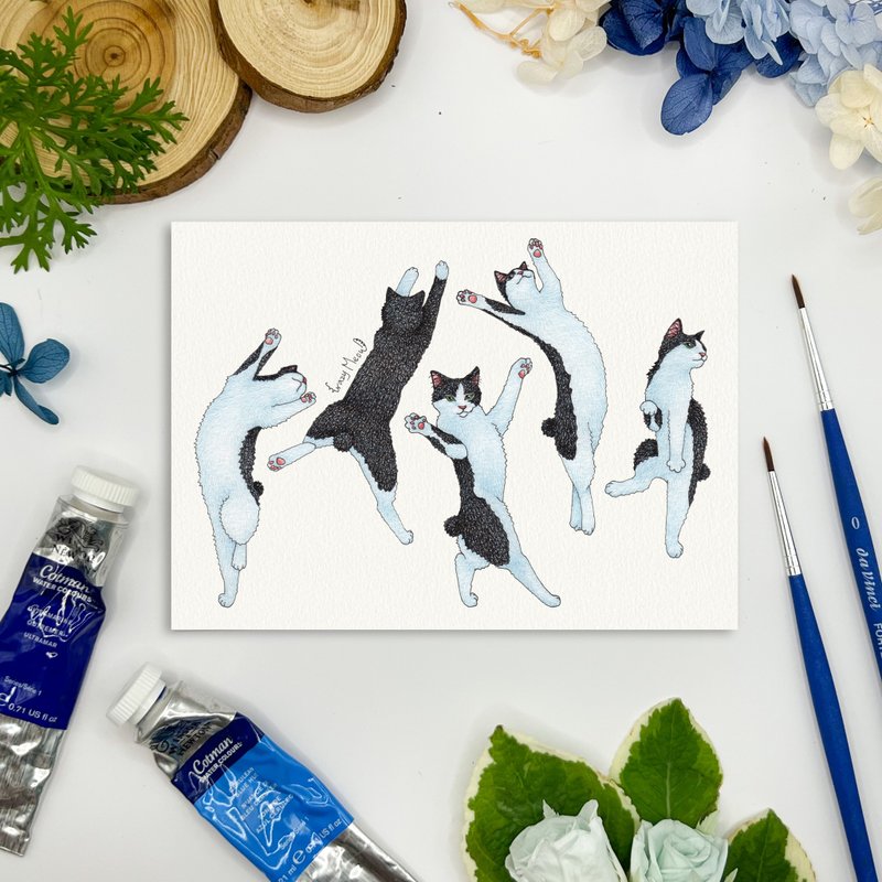 【貓瘋子】明信片(135) - 卡片/明信片 - 紙 多色