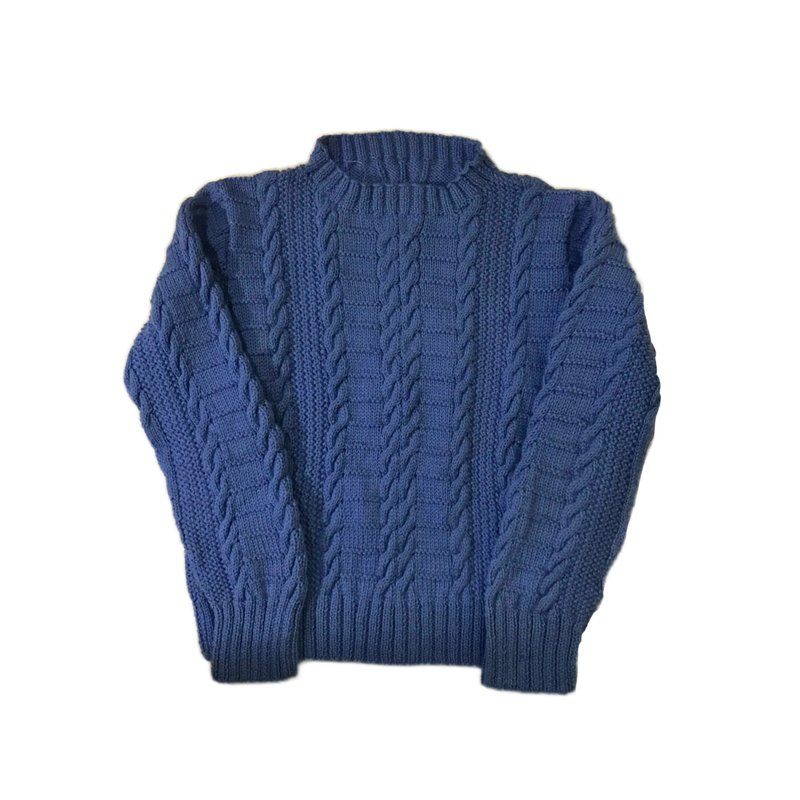 • 愛頭牌 •Aran Sweater 愛爾蘭漁夫毛衣 - 女毛衣/針織衫 - 其他材質 藍色
