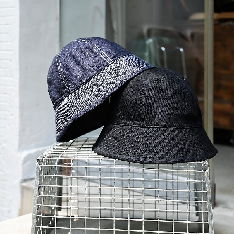 HIGHER Denim 丹寧水手鐘型帽 / 海軍帽、工裝帽、漁夫帽、水手帽 - 帽子 - 棉．麻 藍色