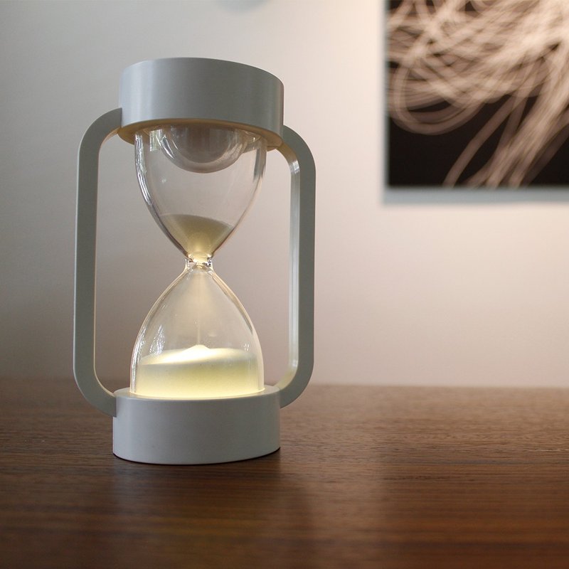 SARA NOCTILUCA LED sandglass hourglass NL-10 - Clocks - Plastic White