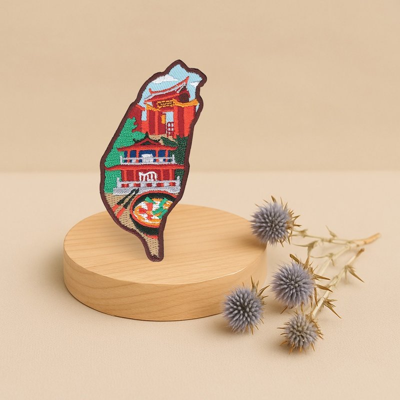 【台灣特色】臺南 | 刺繡磁鐵 | 禮物 | 紀念品 | 文創 - 磁鐵 - 繡線 