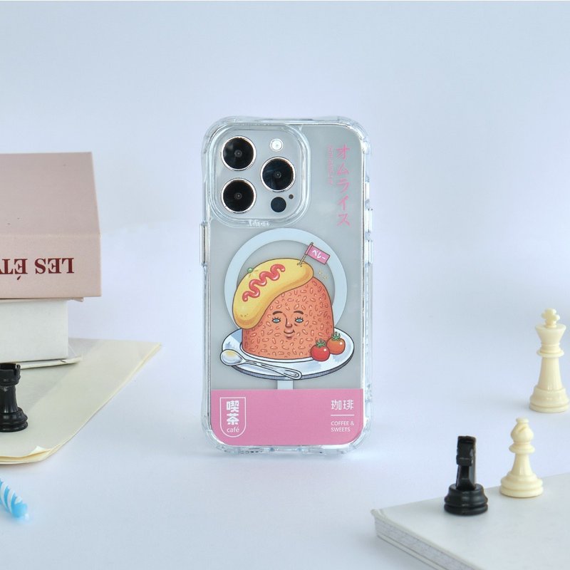 Mr. Paul's beret omelette rice anti-yellow and anti-fall MagSafe iPhone case - เคส/ซองมือถือ - พลาสติก หลากหลายสี