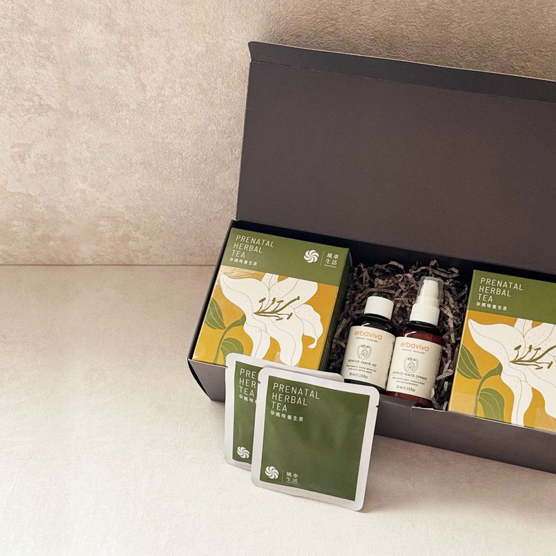 風車生活【幸福好孕禮盒】孕媽咪養生茶 懷孕送禮首選 - 養生/保健食品/飲品 - 其他材質 卡其色