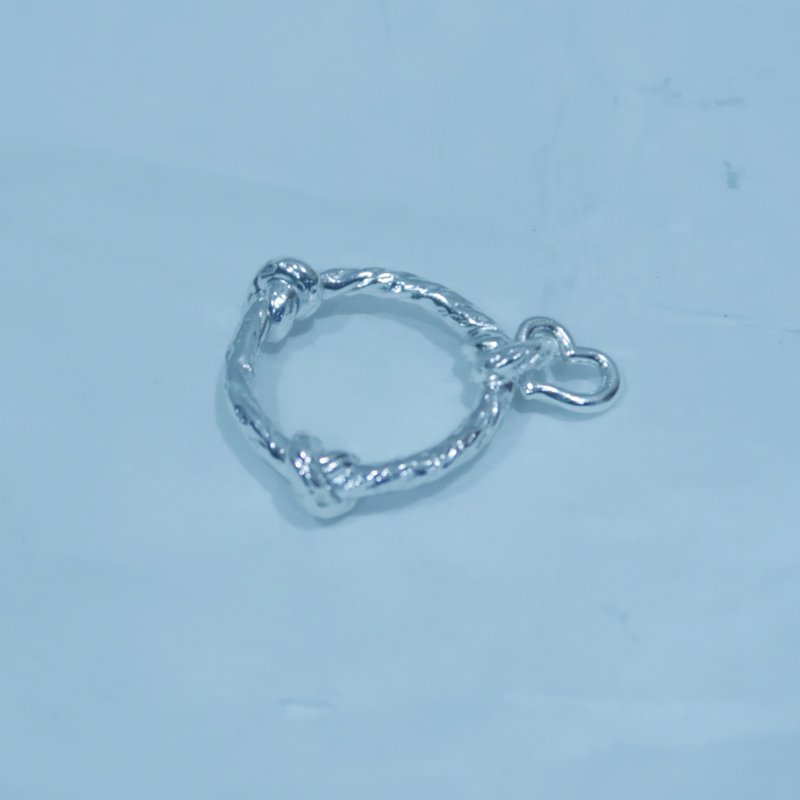 A leaf sterling silver ring - แหวนทั่วไป - เงินแท้ สีเงิน