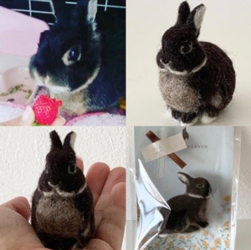 ぽっぽ うさぎフレーム ハンドメイド 羊毛フェルト うちのこ オーダー ぽっぽ うさぎフレーム ハンドメイド 羊毛フェルト うちのこ