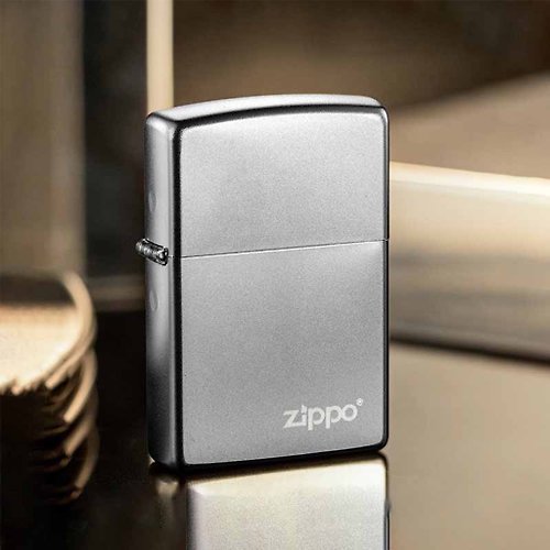 Zippo 【ZIPPO官方旗艦店】 經典磨砂標誌防風打火機 205ZL