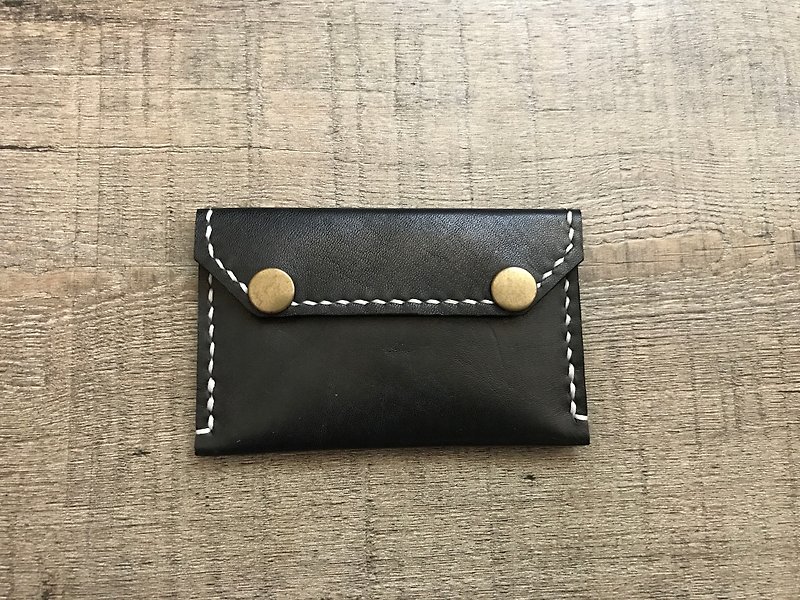 POPO│ bamboo │ │ credit card sets of pure leather - ID & Badge Holders - Genuine Leather Black