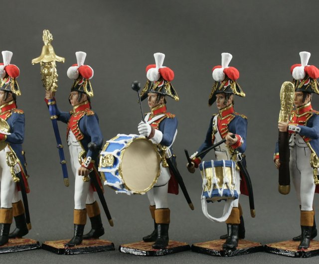 セット 7 ブリキの兵士手描きミニチュア置物 54 ミリメートル家の装飾