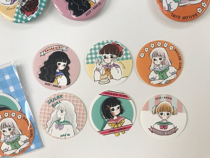 Sailor Girl 80s Sticker Pack - สติกเกอร์ - กระดาษ 