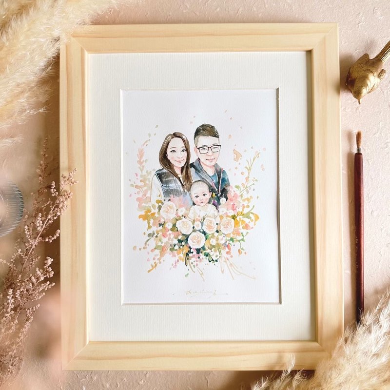 Pine wood photo frame/picture frame/hanging frame (log color) - กรอบรูป - ไม้ 