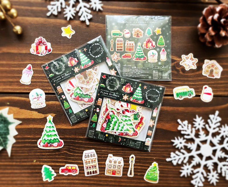 期間限定　クリスマススイーツvol,2　フレークシール - 貼紙 - 紙 多色