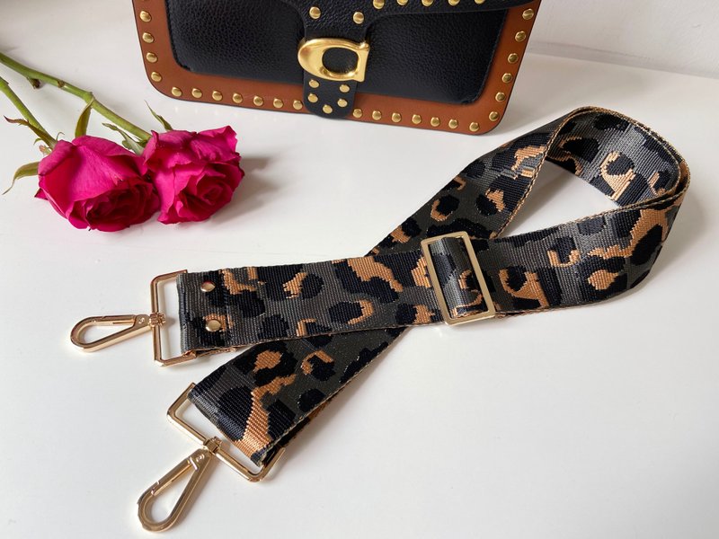 2吋寬版背帶 棉織背帶 背包背帶  可以調整 可以替換 印花背帶 - 側背包/斜孭袋 - 棉．麻 灰色