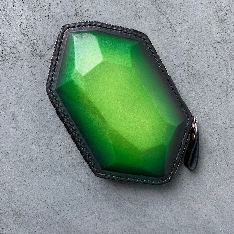 Leather jewel (green)