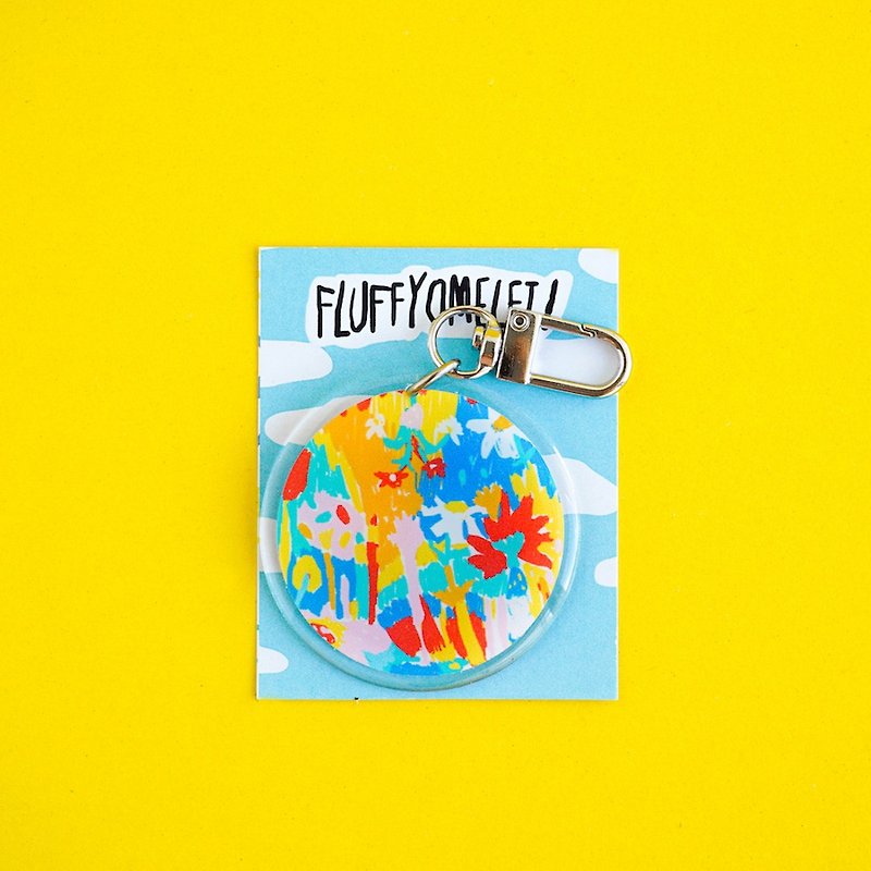 Fluffy Omelet - พวงกุญแจ เข็มกลัด และโฟนกริป ลาย Flower garden - ที่ตั้งมือถือ - อะคริลิค หลากหลายสี