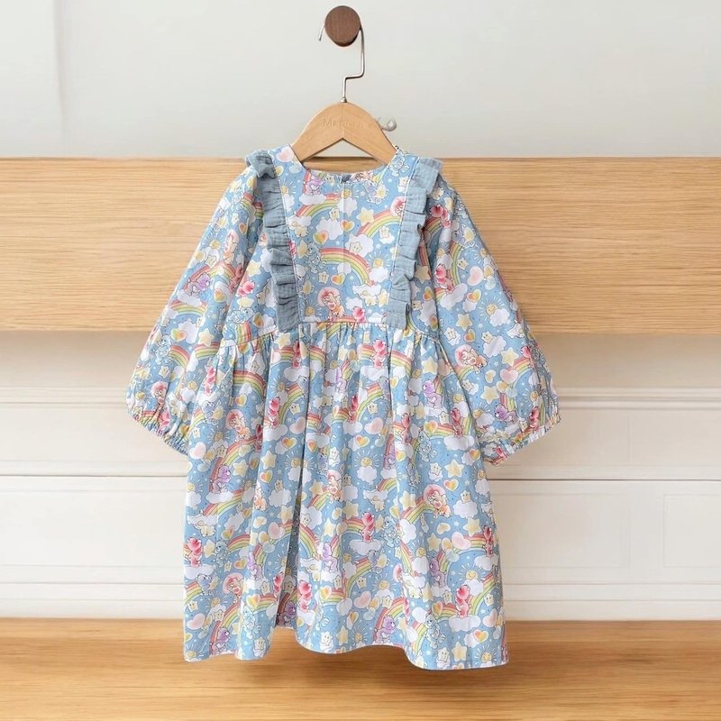 the square collar baby dress - Skirts - Cotton & Hemp Multicolor