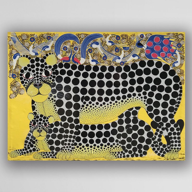 【U443 獵豹情人 Mustapha】非洲藝術空運來台/80x58cm - 海報/掛畫/掛布 - 其他材質 