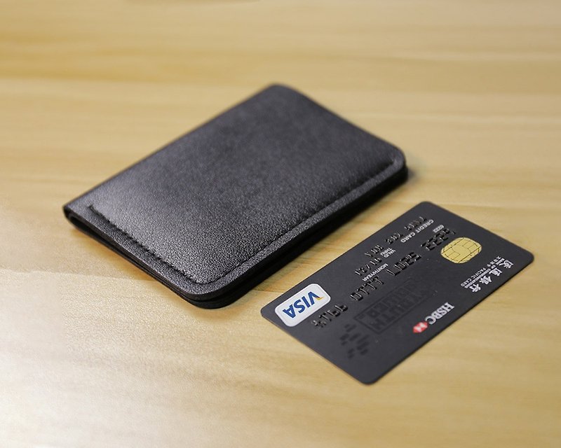 Slim Bifold Minimalist Wallet, Leather Wallet, Change Purse, Credit Card Holder - Wallets - Genuine Leather 