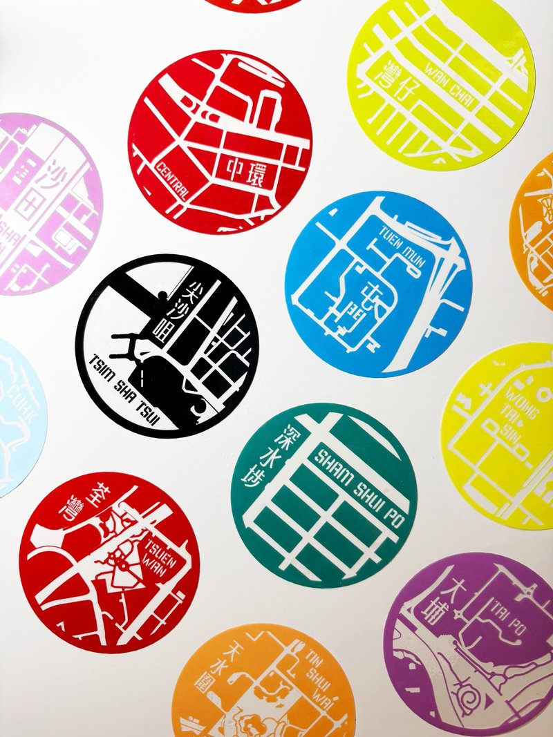 都市のテクスチャー 透明防水ステッカー - ステッカー・シール - 防水素材 多色