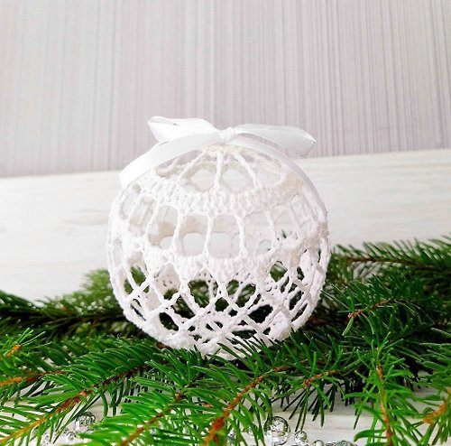 Daloni White Christmas ornaments balls for tree, 聖誕節裝飾, Christmas Gift Wrapping