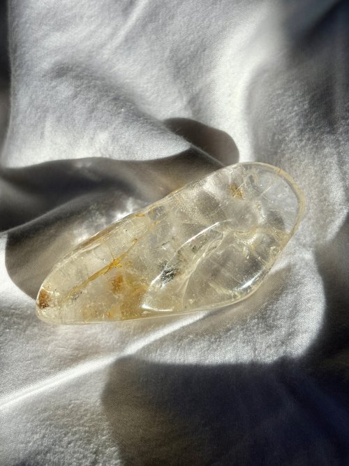 Could9Crystal 黃膠花 滾石 透亮 大彩虹 天然原石 水晶 crystal 擺設