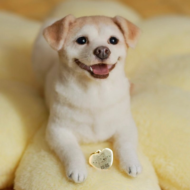 客制化逼真犬 羊毛氈 中華田園犬 寵物 娃娃 定制 狗狗猫咪 173 - 貓/狗玩具 - 羊毛 多色