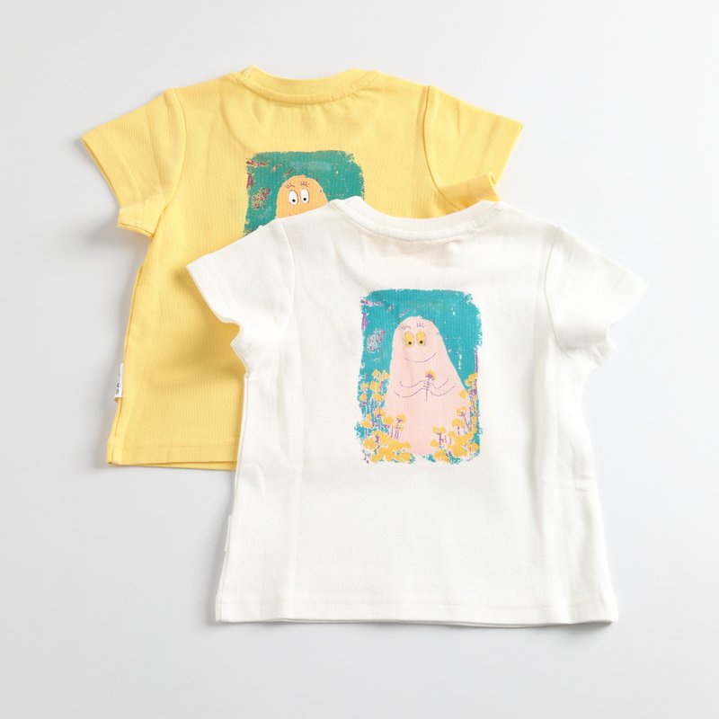 [Clearing Offer] Mr. Bubble Printed Cotton T White/Yellow - เสื้อยืด - ผ้าฝ้าย/ผ้าลินิน หลากหลายสี