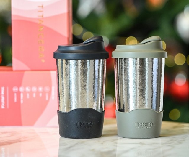 純チタン二重真空断熱アイス卵型カップ480ml /純チタンカップ