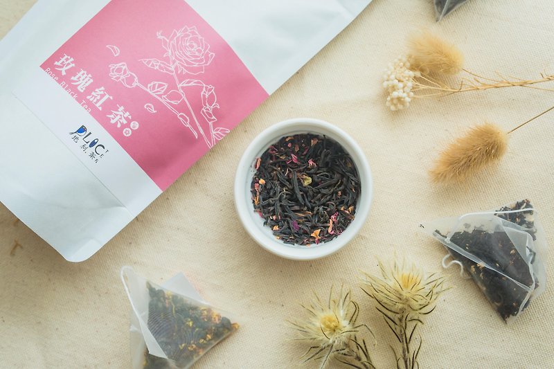 玫瑰紅茶-原葉立體茶包 清幽濃郁 - 茶葉/漢方茶/水果茶 - 新鮮食材 紅色