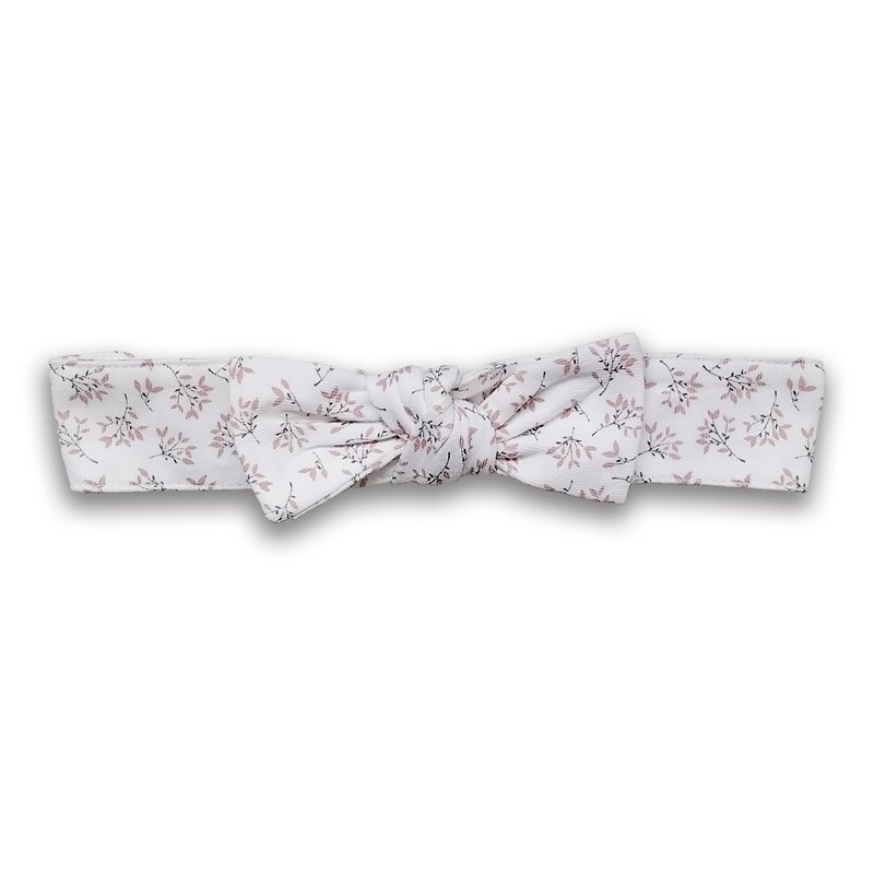 【Deux Filles Organic Cotton】Girl's Pink Ribbon Hair Band - หมวกเด็ก - ผ้าฝ้าย/ผ้าลินิน สึชมพู