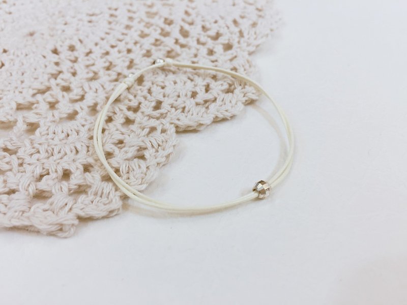 Charlene💕 traction bracelet 💕 - jewelry size only S, this page S + cream white line - สร้อยข้อมือ - โลหะ สีเงิน