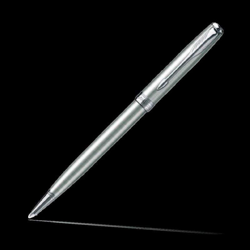 Parker original steel rod white clip ball pen - Ballpoint & Gel Pens - Other Metals Silver