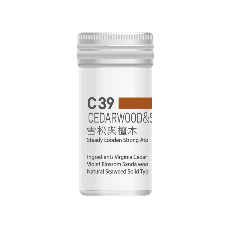 Fragrance core-C39 cedar and sandalwood - น้ำหอม - วัสดุอื่นๆ สีเงิน