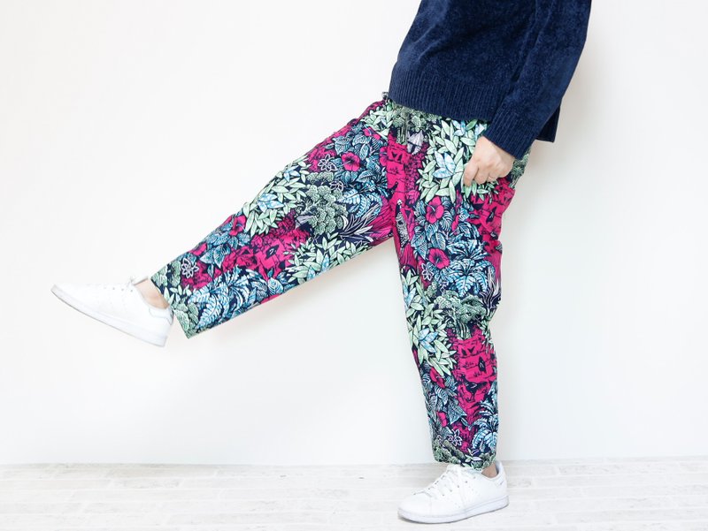 African print - Relaxed balloon trousers for effortless comfort - กางเกงขายาว - ผ้าฝ้าย/ผ้าลินิน หลากหลายสี