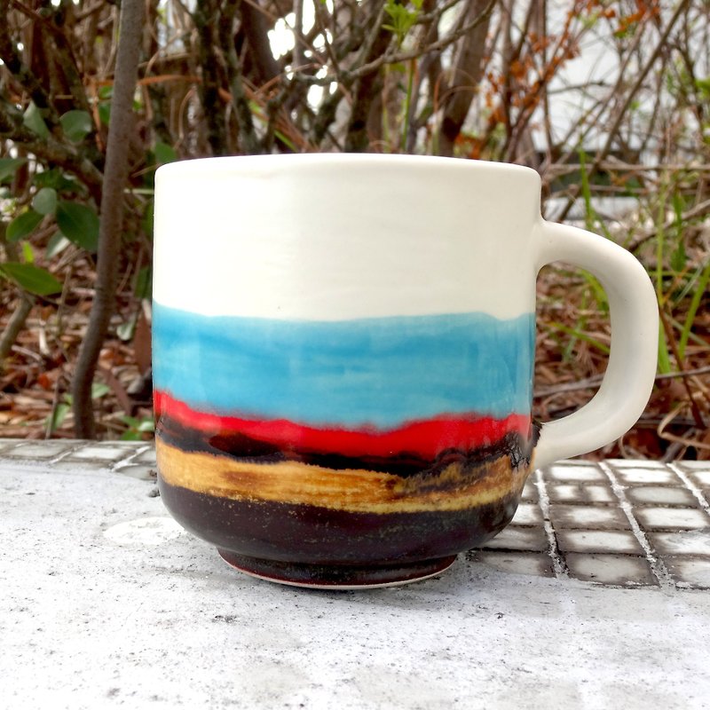 Seascape Ceramic coffee cup - Mugs - Pottery Multicolor
