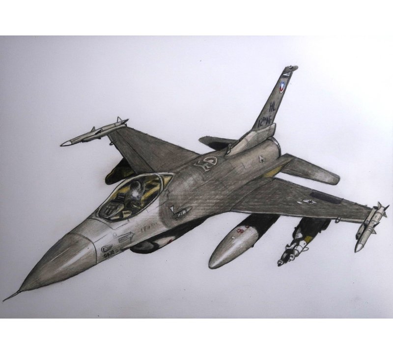 1.F-16 art print (picture of this link)   2.custom drawing 3. timelapse video - Customized Portraits - Paper Gray