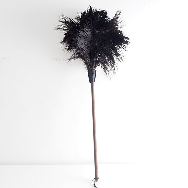 Redecker - ostrich feather scorpion (80cm black wooden handle) - Other - Wood Brown