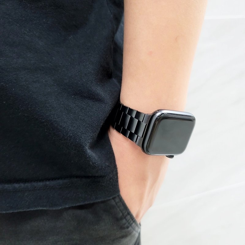 HAPS Chap. 黑色Apple Watch鋼錶帶 - 錶帶 - 不鏽鋼 黑色