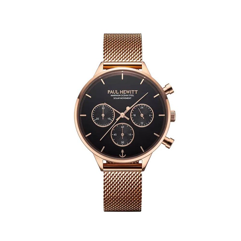 Watch Oceanpulse Line Rose Gold Black Mesh Rose Gold - 對錶/情侶錶 - 不鏽鋼 黑色