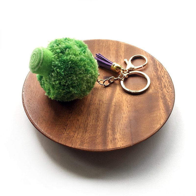 花椰菜鑰匙圈-翠綠特別版 - 鑰匙圈/鎖匙扣 - 棉．麻 