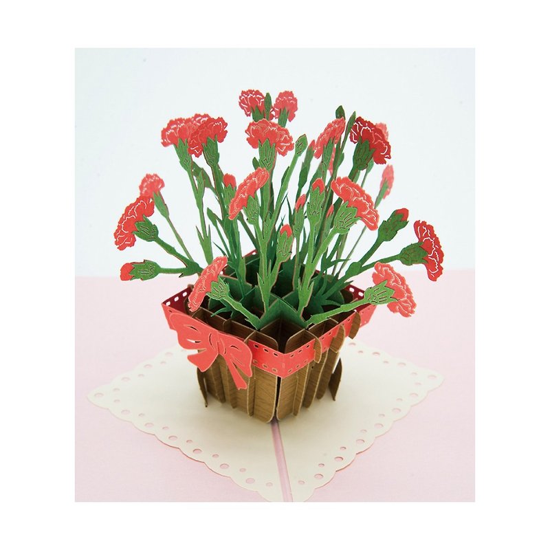 Carnation Greeting Pop-up Card Postcard - การ์ด/โปสการ์ด - กระดาษ 