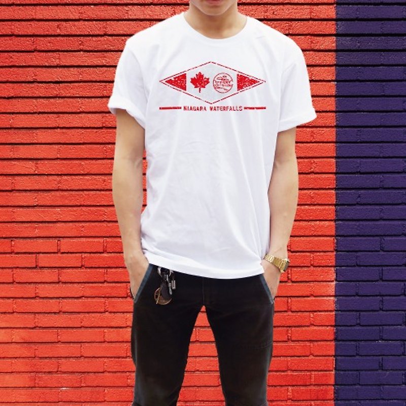 加拿大尼加拉T/AC4-01-TRVL8 - 男 T 恤 - 其他材質 白色