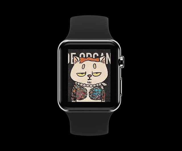 Smartwatch Wallpaper Set Cat Dudes Collab 01 Shop Manymuchmore Digital Wallpaper Stickers App Icons Pinkoi