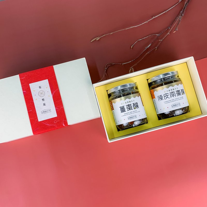 【 有米豐足丨即沖黃酒釀 】雙瓶禮盒・陳皮南棗釀・薑棗釀 - 養生/保健食品/飲品 - 新鮮食材 卡其色