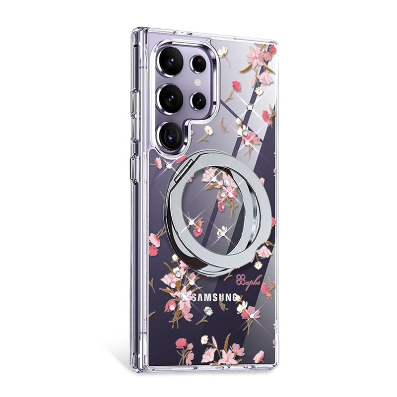 apbs Samsung S25/S24/A56/Flip7軍規360旋轉磁吸立架鑽殼-蘆莉草 - 手機殼/手機套 - 其他材質 多色