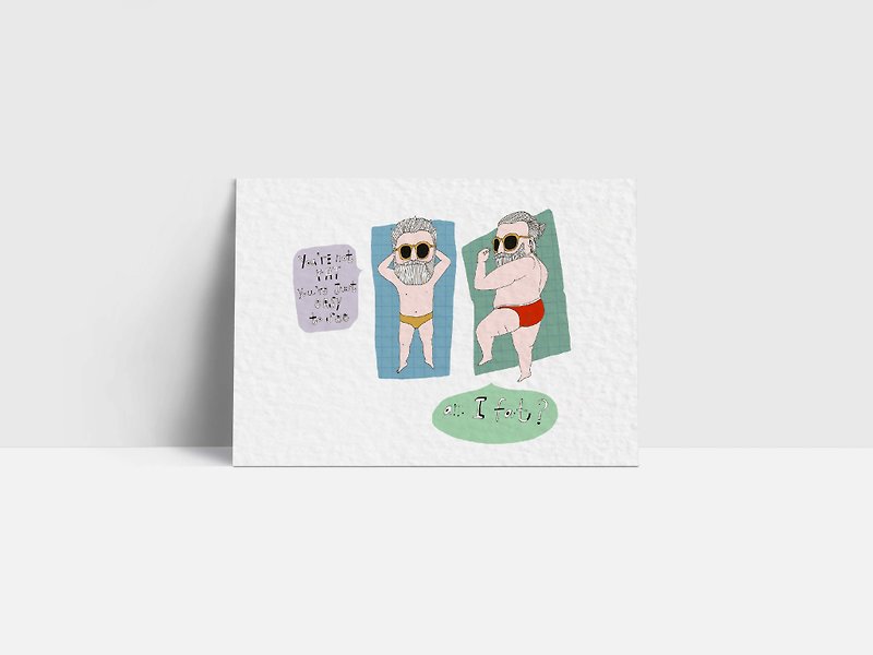 1087 | Am I fat | Postcard | Funny lover in love - Cards & Postcards - Paper 