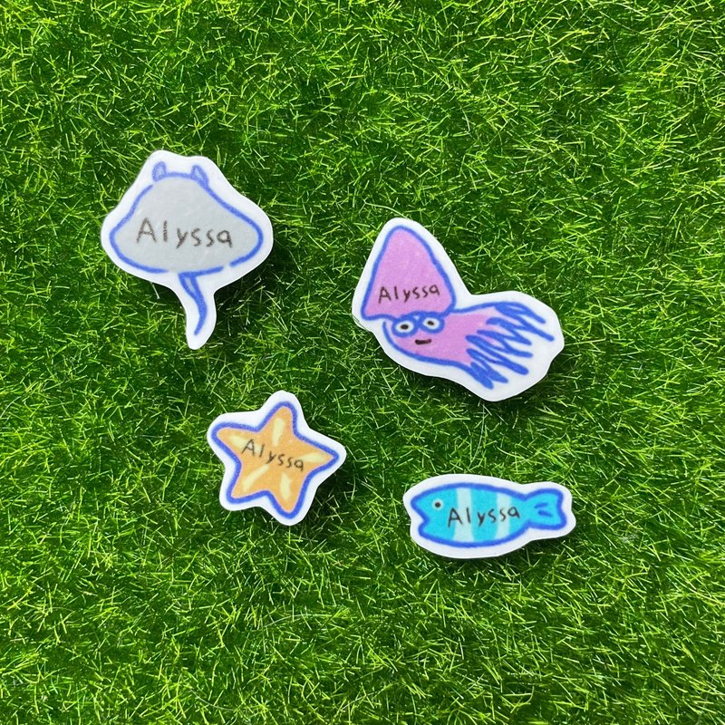 你的姓名貼 | 深海動物好朋友 - 貼紙 - 防水材質 多色