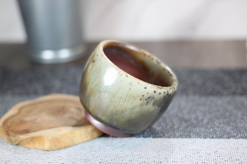 自然釉文創工作室 【送禮好物】110ml 天目釉 柴燒茶杯 鶯歌名家葉敏祥手工作品