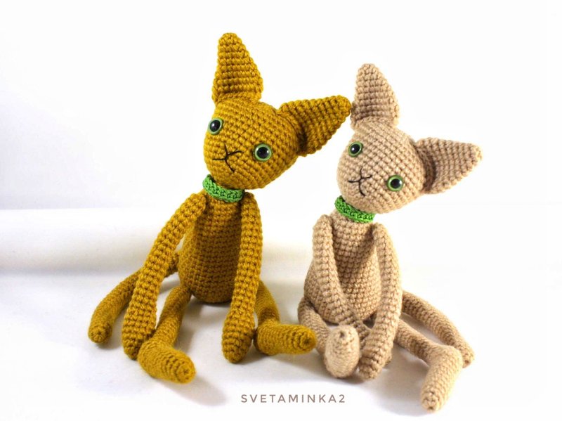 Crochet Cat Pattern Amigurumi Tutorial Abyssinian Cat - 手工藝教學/工具書 - 其他材質 