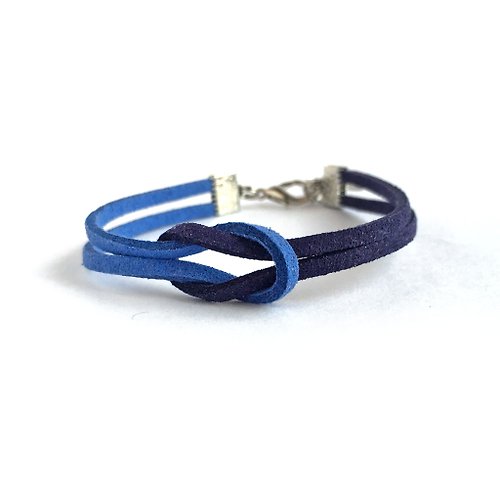 Anne Handmade Bracelets 安妮手作飾品 簡約 個性 平結 手牽手 手環 手工製作 -深藍